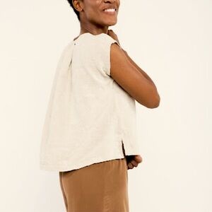 Elizabeth Suzann Linen Tee Boxy Top Josephine Top size Medium
